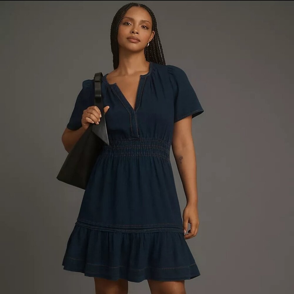 ANTHROPOLOGIE THE SOMERSET MINI DRESS PLUS SIZE 1X NWT